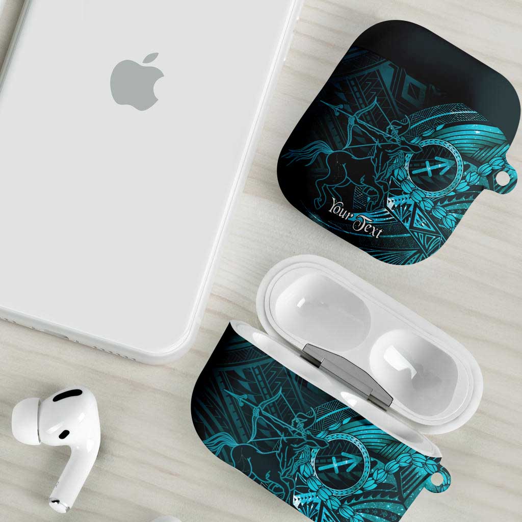 Personalised Polynesia Zodiac Sagittarius AirPods Case Galaxy Polynesian Pattern Chest Tattoo Style