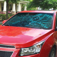 Personalised Polynesia Zodiac Sagittarius Auto Sun Shade Galaxy Polynesian Pattern Chest Tattoo Style