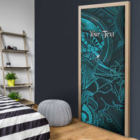 Personalised Polynesia Zodiac Sagittarius Door Cover Galaxy Polynesian Pattern Chest Tattoo Style