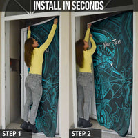 Personalised Polynesia Zodiac Sagittarius Door Cover Galaxy Polynesian Pattern Chest Tattoo Style