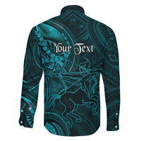 Personalised Polynesia Zodiac Sagittarius Family Matching Mermaid Dress and Hawaiian Shirt Galaxy Polynesian Pattern Chest Tattoo Style LT14 - Polynesian Pride