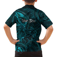 Personalised Polynesia Zodiac Sagittarius Family Matching Off Shoulder Maxi Dress and Hawaiian Shirt Galaxy Polynesian Pattern Chest Tattoo Style LT14 - Polynesian Pride