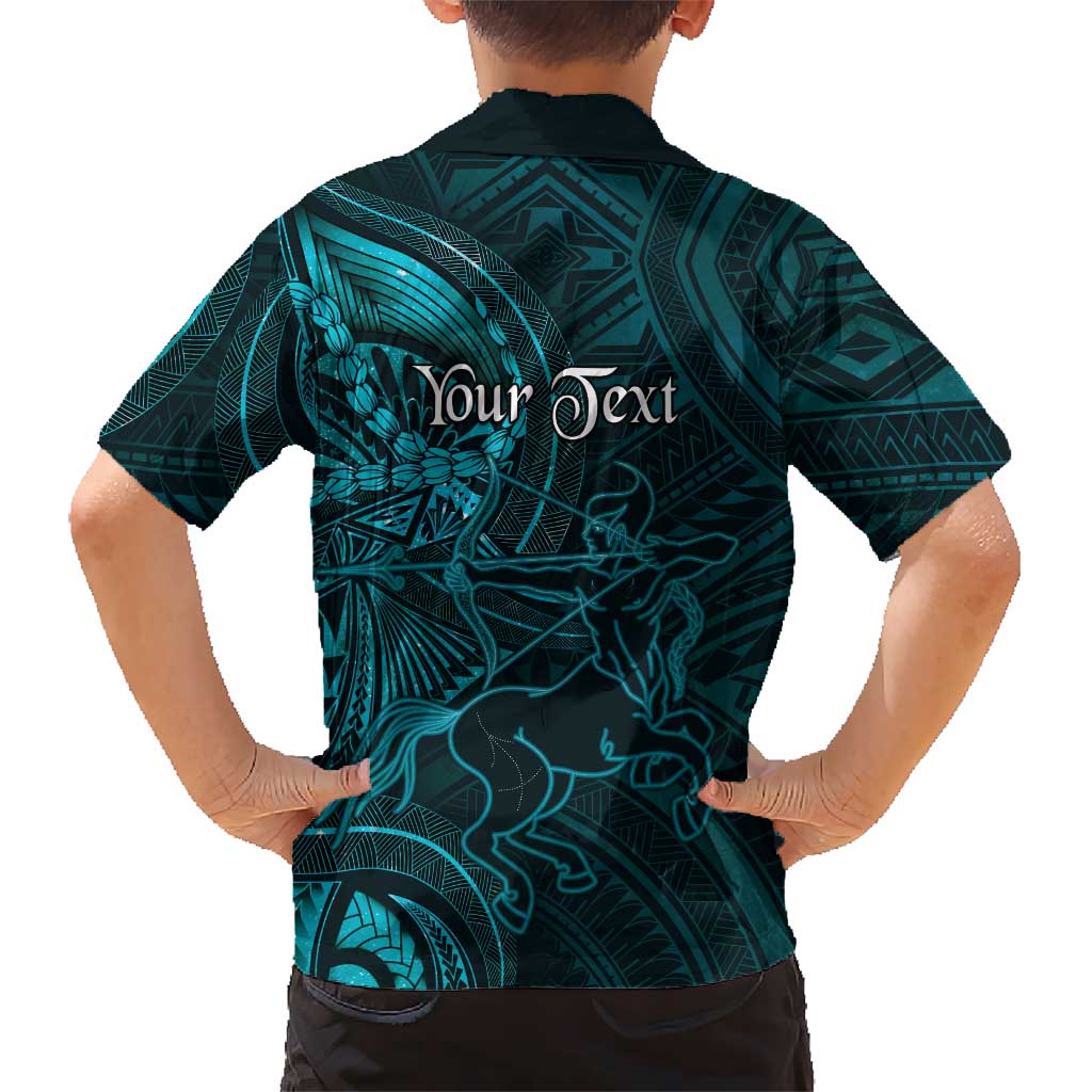 Personalised Polynesia Zodiac Sagittarius Family Matching Puletasi and Hawaiian Shirt Galaxy Polynesian Pattern Chest Tattoo Style LT14 - Polynesian Pride