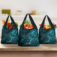 Personalised Polynesia Zodiac Sagittarius Grocery Bag Galaxy Polynesian Pattern Chest Tattoo Style