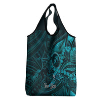 Personalised Polynesia Zodiac Sagittarius Grocery Bag Galaxy Polynesian Pattern Chest Tattoo Style
