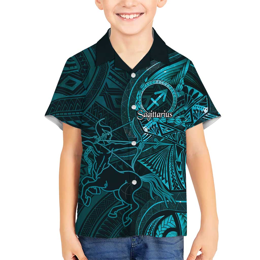 Personalised Polynesia Zodiac Sagittarius Hawaiian Shirt Galaxy Polynesian Pattern Chest Tattoo Style LT14 - Polynesian Pride