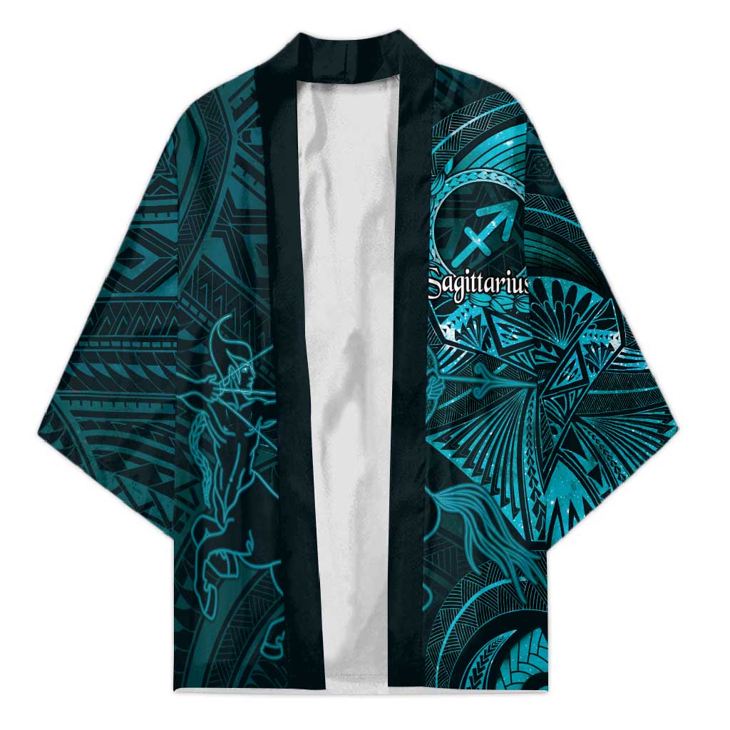 Personalised Polynesia Zodiac Sagittarius Kimono Galaxy Polynesian Pattern Chest Tattoo Style