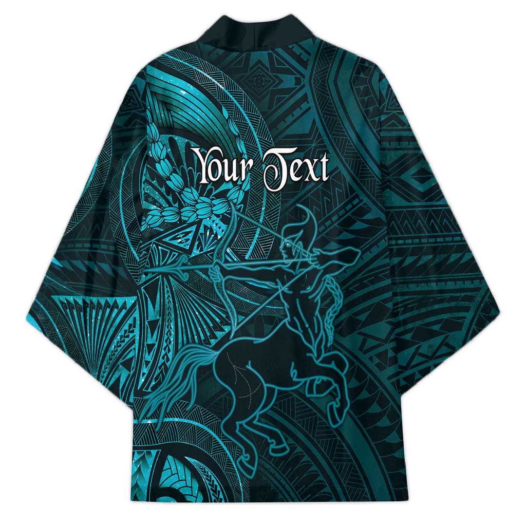 Personalised Polynesia Zodiac Sagittarius Kimono Galaxy Polynesian Pattern Chest Tattoo Style