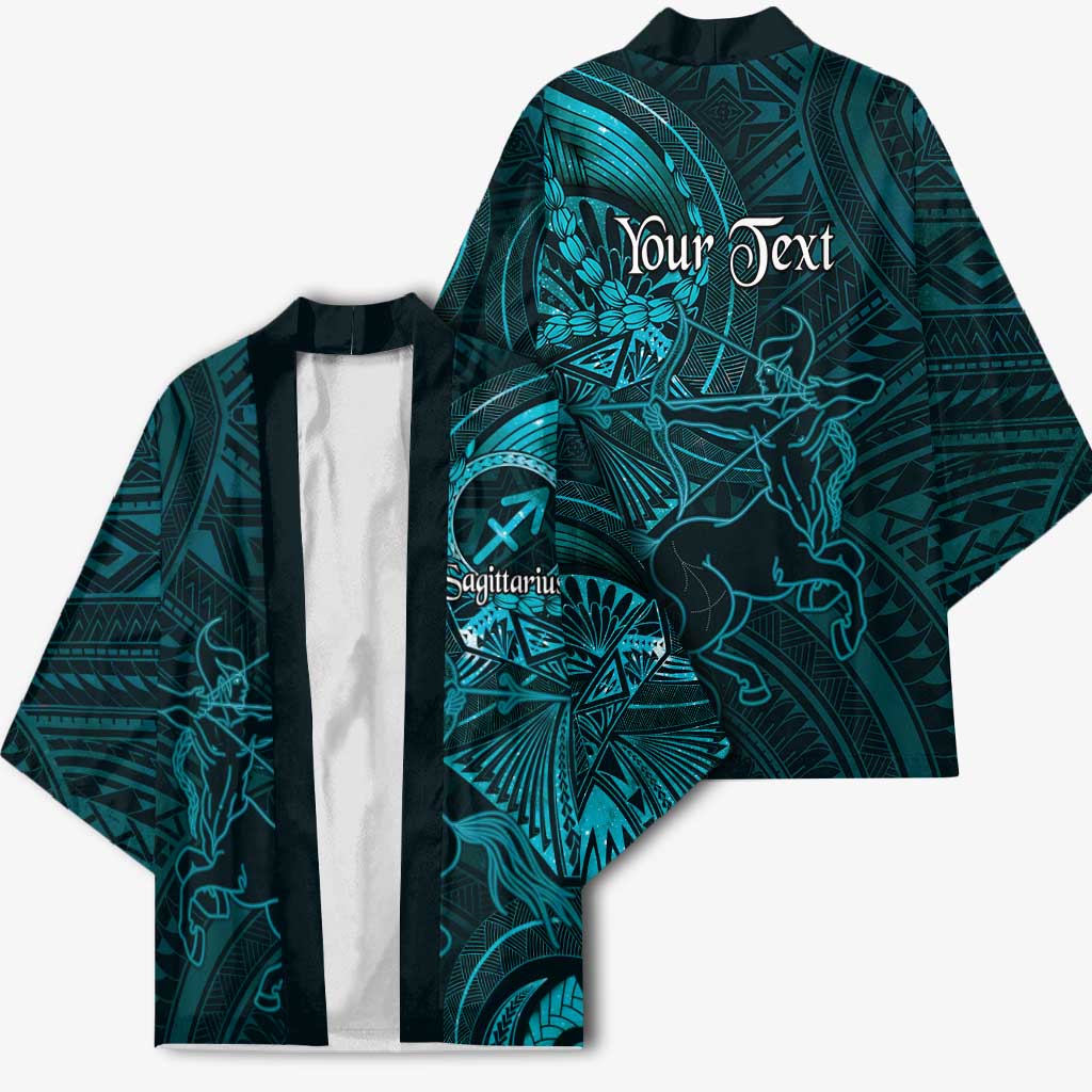 Personalised Polynesia Zodiac Sagittarius Kimono Galaxy Polynesian Pattern Chest Tattoo Style