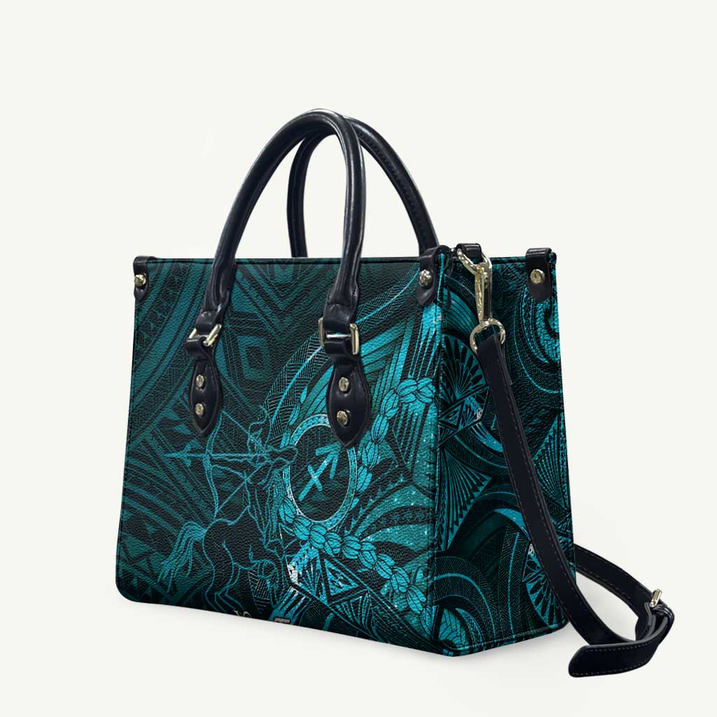 Personalised Polynesia Zodiac Sagittarius Leather Bag Galaxy Polynesian Pattern Chest Tattoo Style
