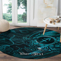Personalised Polynesia Zodiac Sagittarius Round Carpet Galaxy Polynesian Pattern Chest Tattoo Style LT14 - Polynesian Pride