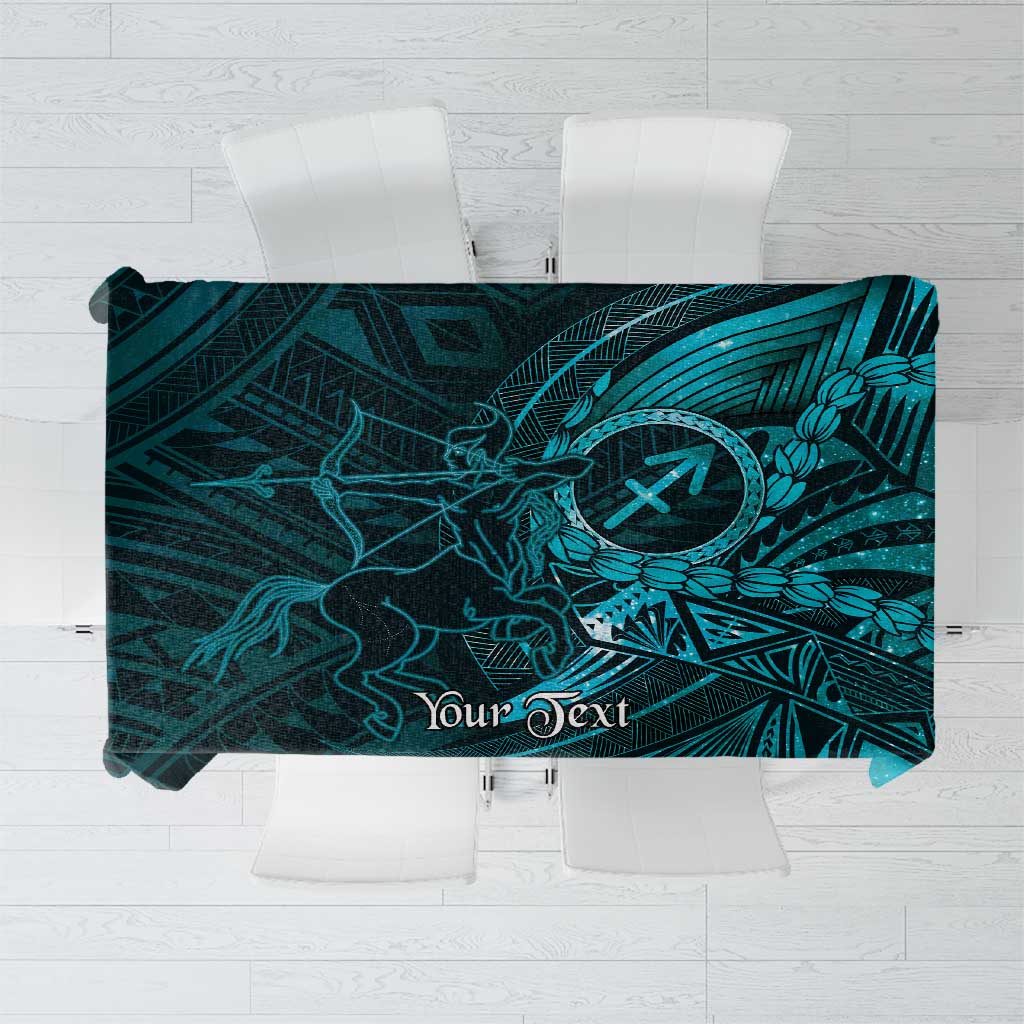 Personalised Polynesia Zodiac Sagittarius Tablecloth Galaxy Polynesian Pattern Chest Tattoo Style