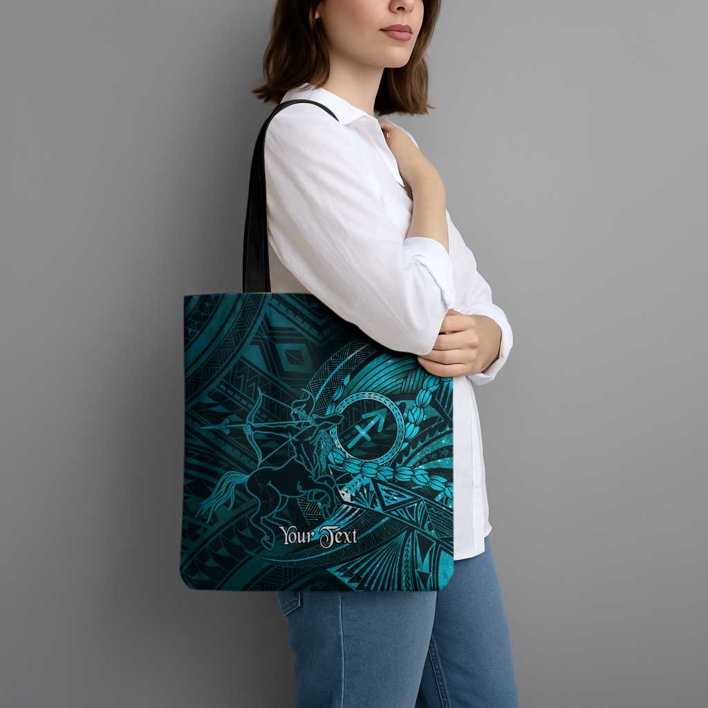 Personalised Polynesia Zodiac Sagittarius Tote Bag Galaxy Polynesian Pattern Chest Tattoo Style