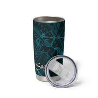 Personalised Polynesia Zodiac Sagittarius Tumbler Cup Galaxy Polynesian Pattern Chest Tattoo Style LT14 - Polynesian Pride