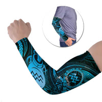 Personalised Polynesia Zodiac Aquarius Arm Sleeves Galaxy Polynesian Pattern Chest Tattoo Style