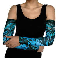 Personalised Polynesia Zodiac Aquarius Arm Sleeves Galaxy Polynesian Pattern Chest Tattoo Style