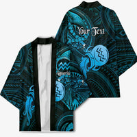Personalised Polynesia Zodiac Aquarius Kimono Galaxy Polynesian Pattern Chest Tattoo Style