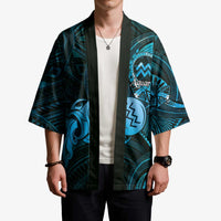 Personalised Polynesia Zodiac Aquarius Kimono Galaxy Polynesian Pattern Chest Tattoo Style