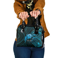 Personalised Polynesia Zodiac Aquarius Shoulder Handbag Galaxy Polynesian Pattern Chest Tattoo Style