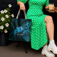 Personalised Polynesia Zodiac Aquarius Tote Bag Galaxy Polynesian Pattern Chest Tattoo Style