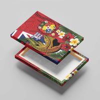 Hawaii And Tonga Canvas Wall Art Shark Tattoo With Tongan Coat Of Arms