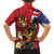 Hawaii And Tonga Family Matching Puletasi and Hawaiian Shirt Shark Tattoo With Tongan Coat Of Arms