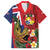 Hawaii And Tonga Family Matching Puletasi and Hawaiian Shirt Shark Tattoo With Tongan Coat Of Arms