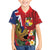 Hawaii And Tonga Family Matching Puletasi and Hawaiian Shirt Shark Tattoo With Tongan Coat Of Arms