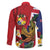 Hawaii And Tonga Family Matching Short Sleeve Bodycon Dress and Hawaiian Shirt Shark Tattoo With Tongan Coat Of Arms