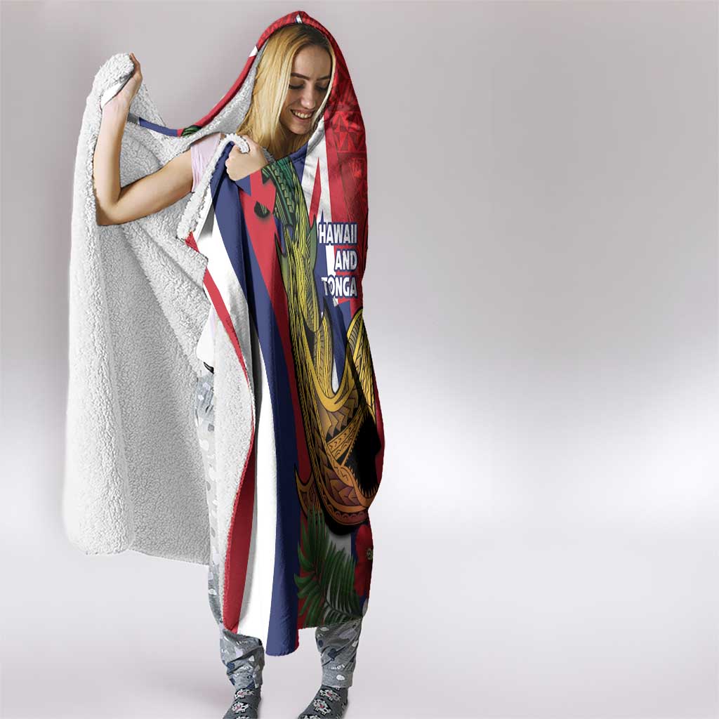 Hawaii And Tonga Hooded Blanket Shark Tattoo With Tongan Coat Of Arms