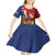 Hawaii And Tonga Kid Short Sleeve Dress Shark Tattoo With Tongan Coat Of Arms