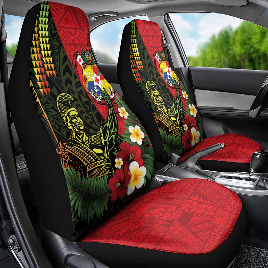 Hawaii And Tonga Car Seat Cover King Kamehameha Tribal Ngatu Pattern