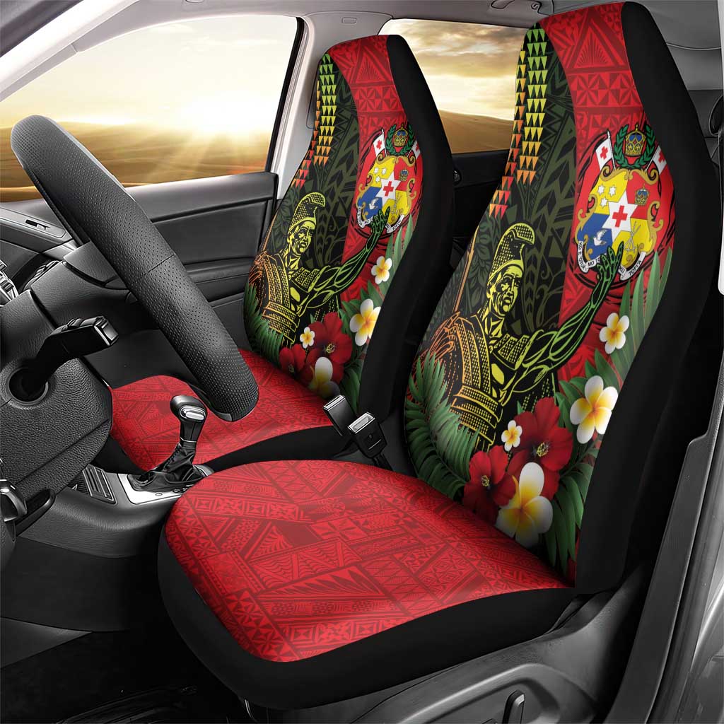 Hawaii And Tonga Car Seat Cover King Kamehameha Tribal Ngatu Pattern