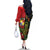 Hawaii And Tonga Family Matching Off The Shoulder Long Sleeve Dress and Hawaiian Shirt King Kamehameha Tribal Ngatu Pattern