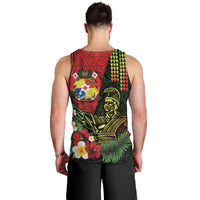 Hawaii And Tonga Men Tank Top King Kamehameha Tribal Ngatu Pattern