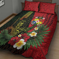 Hawaii And Tonga Quilt Bed Set King Kamehameha Tribal Ngatu Pattern