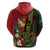 Hawaii And Tonga Zip Hoodie King Kamehameha Tribal Ngatu Pattern