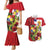 Hawaii And Tonga Couples Matching Mermaid Dress and Hawaiian Shirt King Kalakaua Tribal Gecko Tongan Ngatu