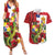 Hawaii And Tonga Couples Matching Summer Maxi Dress and Hawaiian Shirt King Kalakaua Tribal Gecko Tongan Ngatu