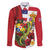 Hawaii And Tonga Family Matching Puletasi and Hawaiian Shirt King Kalakaua Tribal Gecko Tongan Ngatu