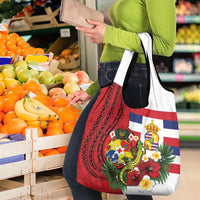 Hawaii And Tonga Grocery Bag King Kalakaua Tribal Gecko Tongan Ngatu