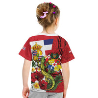 Hawaii And Tonga Kid T Shirt King Kalakaua Tribal Gecko Tongan Ngatu