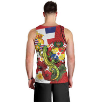 Hawaii And Tonga Men Tank Top King Kalakaua Tribal Gecko Tongan Ngatu