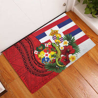 Hawaii And Tonga Rubber Doormat King Kalakaua Tribal Gecko Tongan Ngatu LT14 - Polynesian Pride
