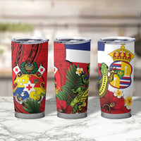 Hawaii And Tonga Tumbler Cup King Kalakaua Tribal Gecko Tongan Ngatu