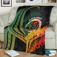 Personalised Vanuatu Independence Day Blanket July 30 Pig Tusk Long God Yumi Stanap