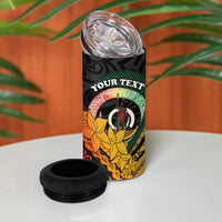 Personalised Vanuatu Independence Day 4 in 1 Can Cooler Tumbler July 30 Pig Tusk Long God Yumi Stanap