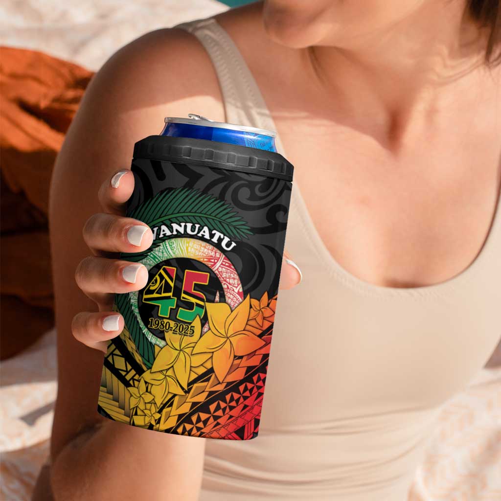 Personalised Vanuatu Independence Day 4 in 1 Can Cooler Tumbler July 30 Pig Tusk Long God Yumi Stanap