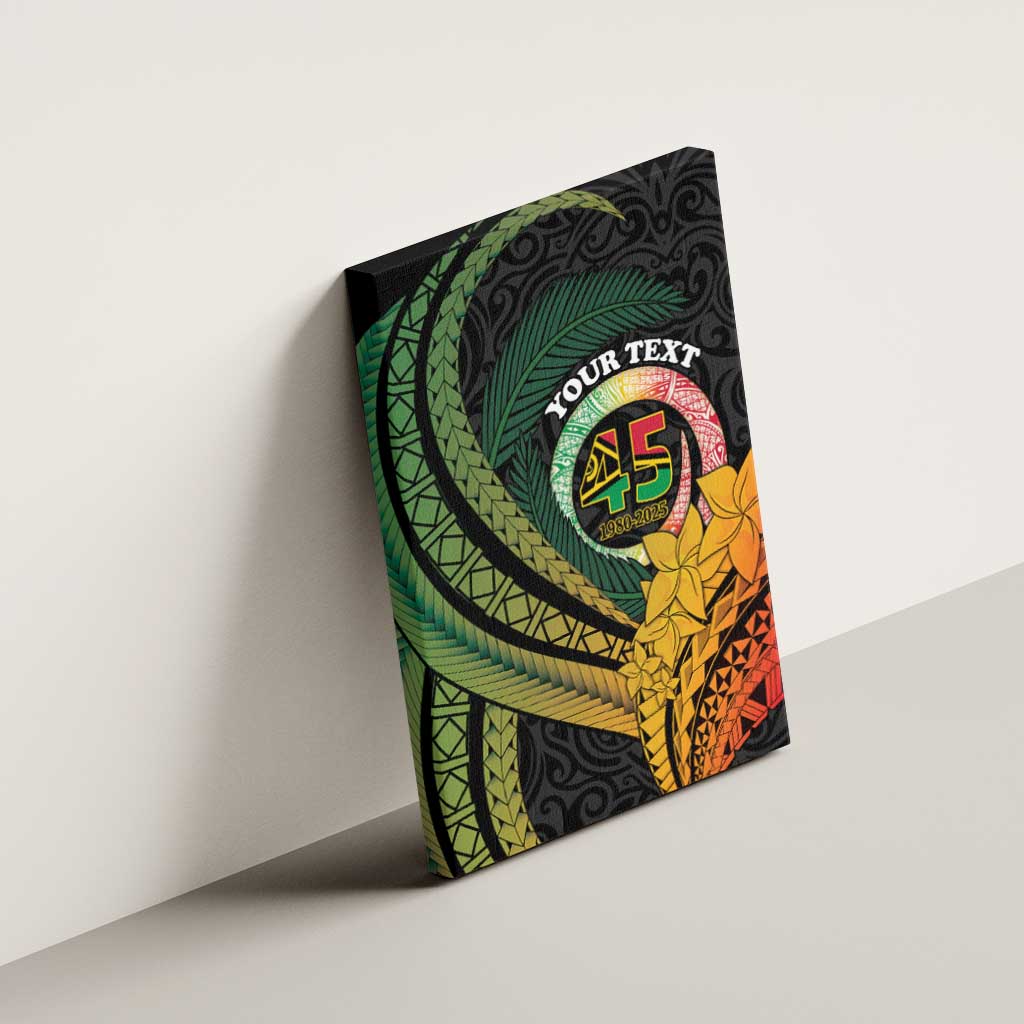 Personalised Vanuatu Independence Day Canvas Wall Art July 30 Pig Tusk Long God Yumi Stanap