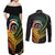 Personalised Vanuatu Independence Day Couples Matching Off Shoulder Maxi Dress and Long Sleeve Button Shirt July 30 Pig Tusk Long God Yumi Stanap